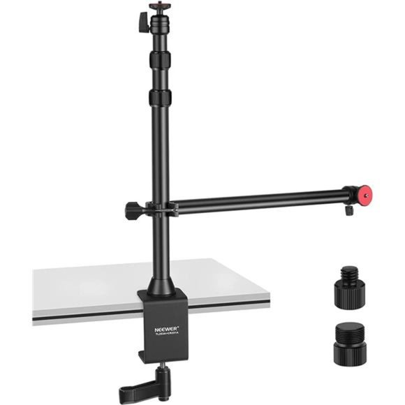Tabletop Camera Mount Stand with Flexible Arm, Overhead Height Adjustable Stand - Picture 1 of 6